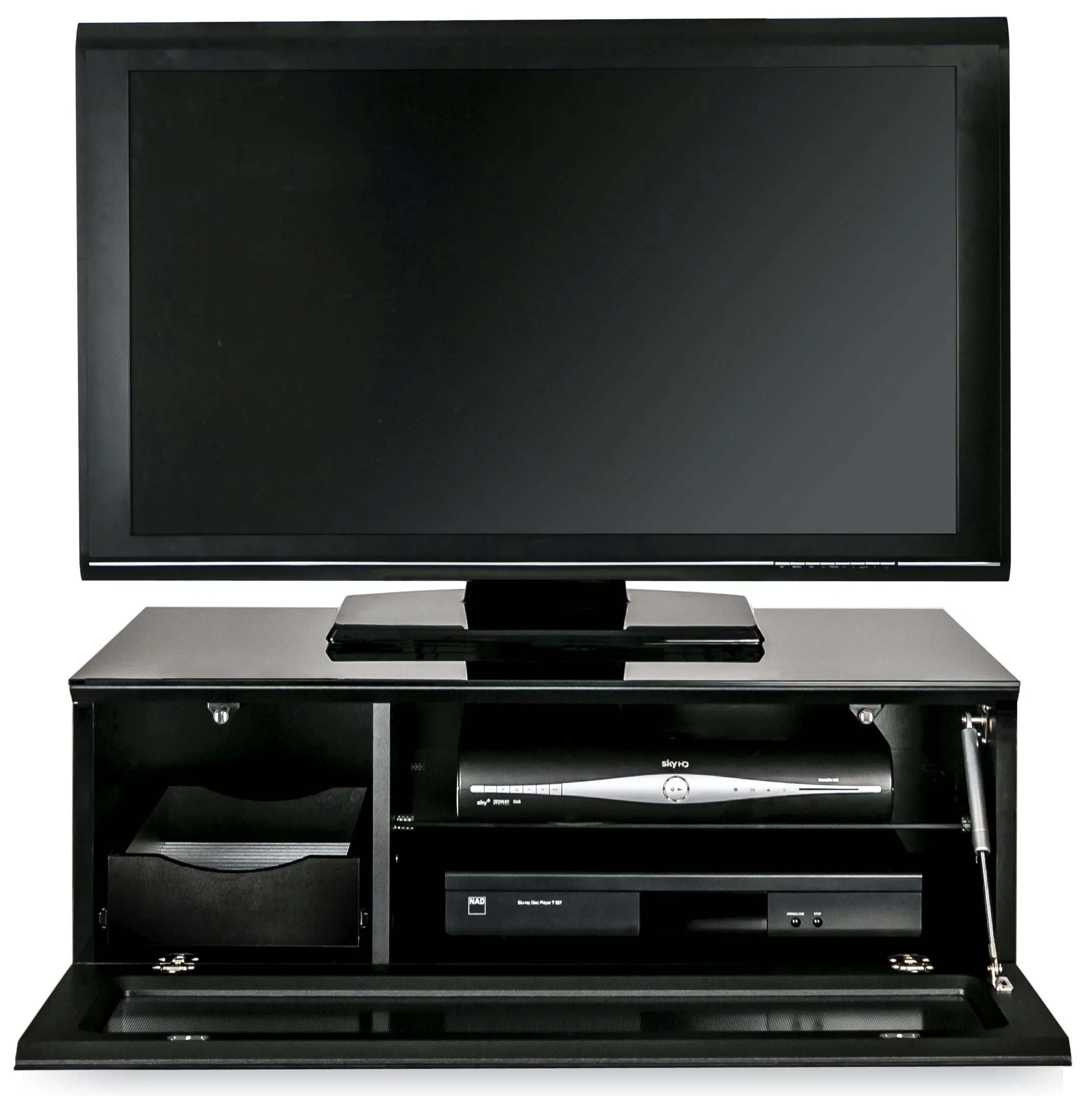 Product photograph of Alphason Element Black Tv Cabinet For 39inch from Choice Furniture Superstore.